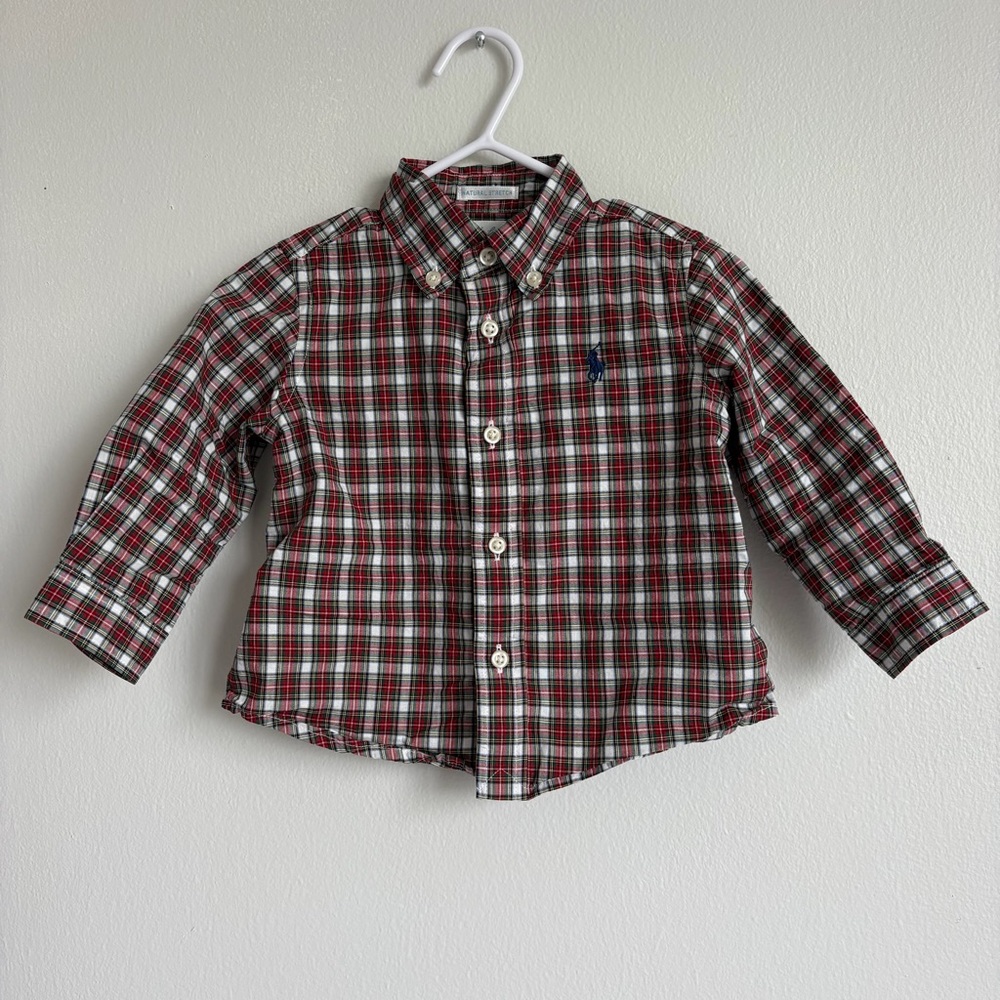 Ralph Lauren Kids Plaid Shirt - Red and White